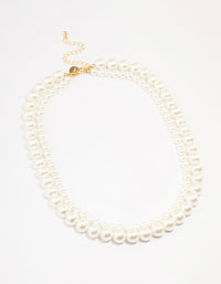 Gold Plated Freshwater Pearl Strand  Necklace - link has visual effect only