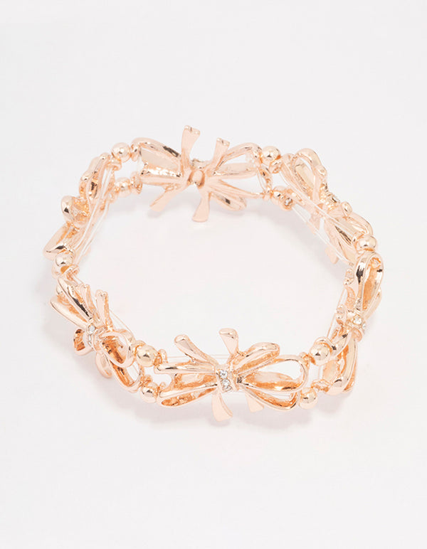 Rose Gold Flower Stretch Bracelet