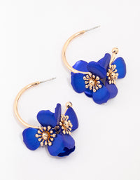 Coated Floral Stem Drop Earrings - link has visual effect only