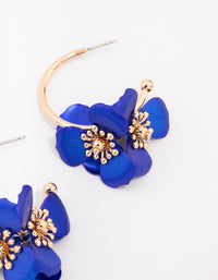 Coated Floral Stem Drop Earrings - link has visual effect only