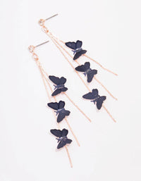 Gold Butterfly Drop Earrings - link has visual effect only