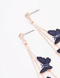 Gold Butterfly Drop Earrings - link has visual effect only