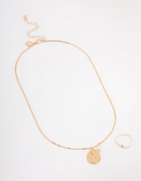 Gold Celestial Coin Jewellery Set - link has visual effect only