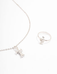 Silver Snake Cross Jewellery Set - link has visual effect only