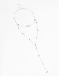 Silver Lariat Silver Necklace - link has visual effect only