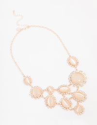 Rose Gold Glowing Circular Statement Necklace - link has visual effect only