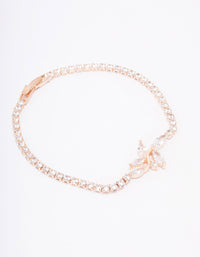 Rose Gold Cubic Zirconia Bracelet - link has visual effect only