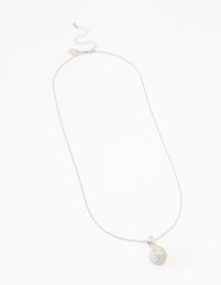Silver Diamante Pendant Necklace - link has visual effect only