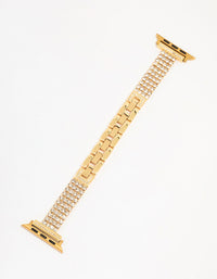 Gold Diamante Watch Strap 42/44/45 mm - link has visual effect only