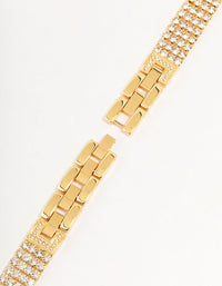 Gold Diamante Watch Strap 42/44/45 mm - link has visual effect only