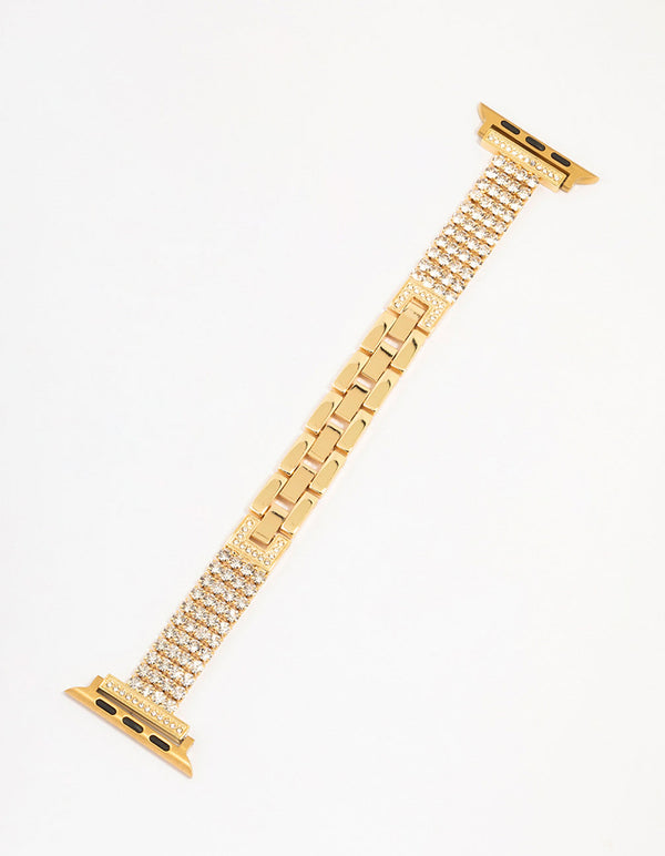 Gold Diamante Watch Strap 42/44/45 mm