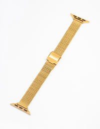 Gold Herringbone Watch Strap 38/40/41 mm - link has visual effect only