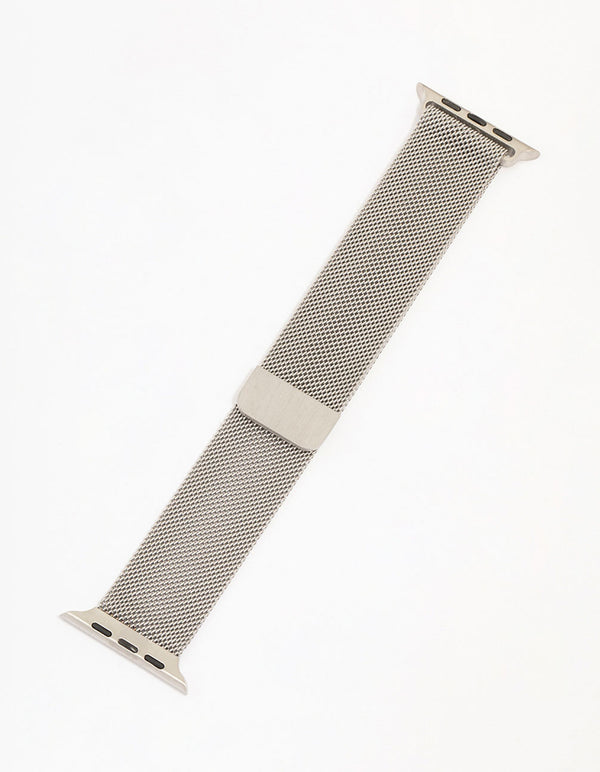 Rhodium Mesh Watch Strap 42/44/45 mm