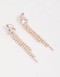 Rose Gold Butterfly Cupchain Drop Earrings - link has visual effect only