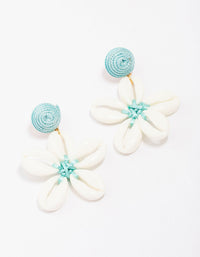 Acrylic Flower Shell Drop Earrings - link has visual effect only