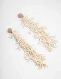 Raffia Sea Coral Drop Earrings - link has visual effect only