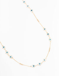 Gold Evil Eye Beaded Waist Chain - link has visual effect only