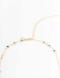 Gold Evil Eye Beaded Waist Chain - link has visual effect only