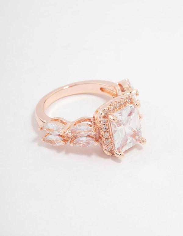 Rose Gold Eloquent Rectangular Ring