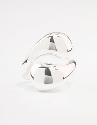 Silver Plated Stacked Swirl Ring - link has visual effect only