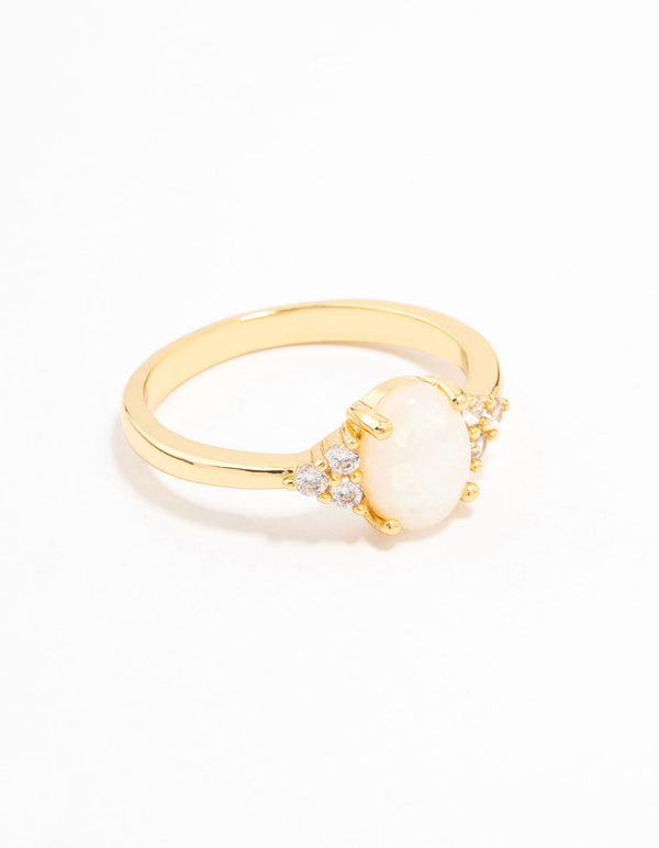 Gold Plated Mystical Oval Ring