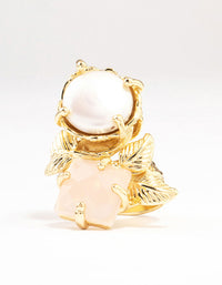 Gold Plated Vintage Floral Cocktail Ring - link has visual effect only