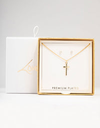 Gold Plated Cross Classic Jewellery Set - link has visual effect only