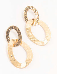 Gold Plated Molten Drop Earrings - link has visual effect only