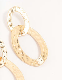 Gold Plated Molten Drop Earrings - link has visual effect only