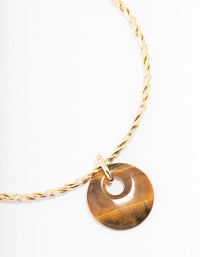 Gold Twisted Pendant Necklace - link has visual effect only