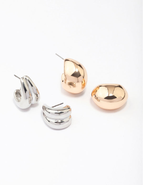 Gold & Silver Hoop Earring Pack