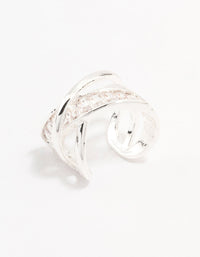 Silver Baguette Criss Cross Ear Cuff - link has visual effect only