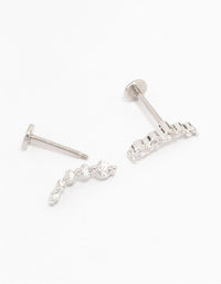 Surgical Steel Cubic Zirconia Large Crawler Flat Back 2-Pack - link has visual effect only