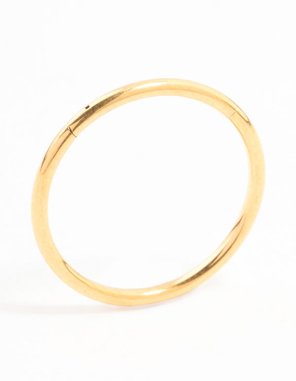 Gold Plated Surgical Steel Plain Clicker Ring 14MM