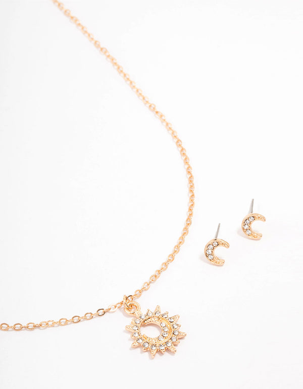 Gold Moon Celestial Jewellery Set