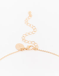 Gold Cubic Zirconia Heart & Arrow Necklace - link has visual effect only