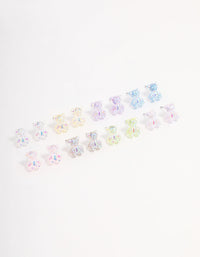 Rhodium Gummy Bear Earring 8-Pack - link has visual effect only