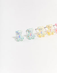 Holographic Teddy Stud Earrings 3-Pack - link has visual effect only