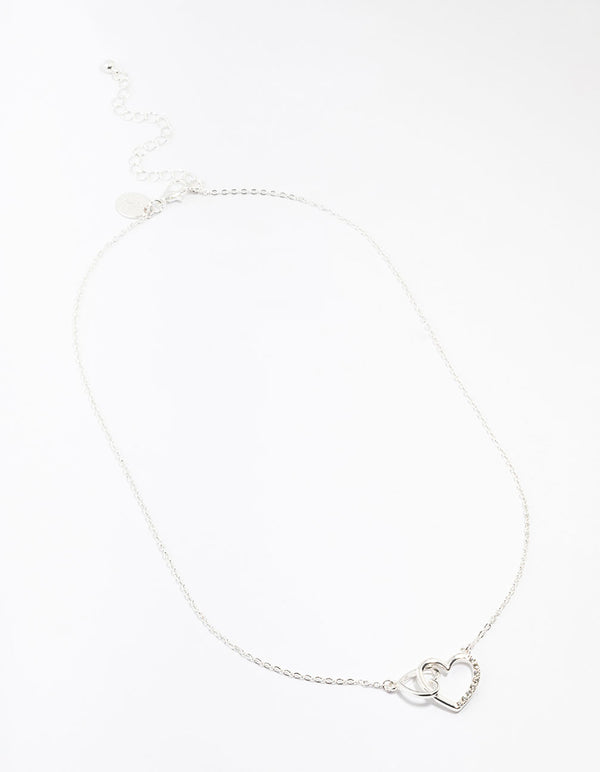 Heart linked necklace online