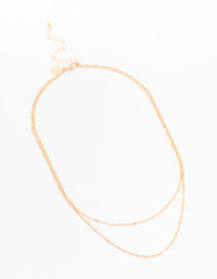 Gold Rope Double Chain Layered Necklace - link has visual effect only