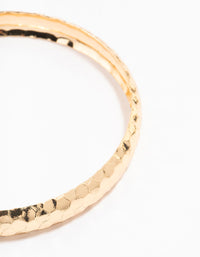 Gold Thin Hammered Bangle - link has visual effect only