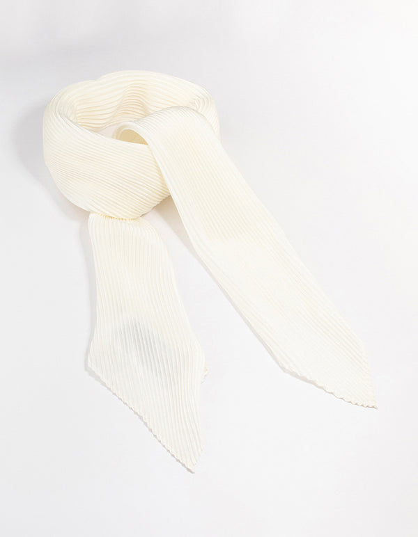 Pleated Satin Fabric Scarf