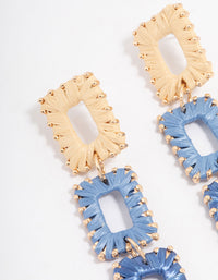 Gold Rectangular Drop Earrings - link has visual effect only