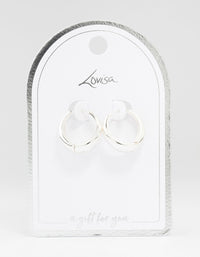 Silver Plated Large Chunky Classic Hoop Earrings - link has visual effect only