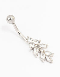 Surgical Steel Marquise Drop Belly Bar - link has visual effect only