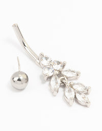 Surgical Steel Marquise Drop Belly Bar - link has visual effect only