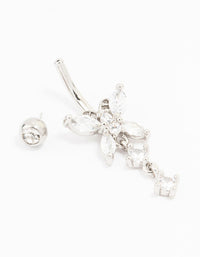 Surgical Steel Butterfly Crystal Belly Piercing - link has visual effect only