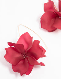 Gold Plated Frosted Flower Drop Earrings - link has visual effect only