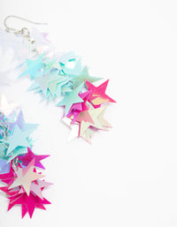 Rainbow Star Cluster Drop Earrings - link has visual effect only