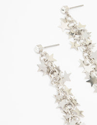 Silver Waterfall Star Drop Earrings - link has visual effect only